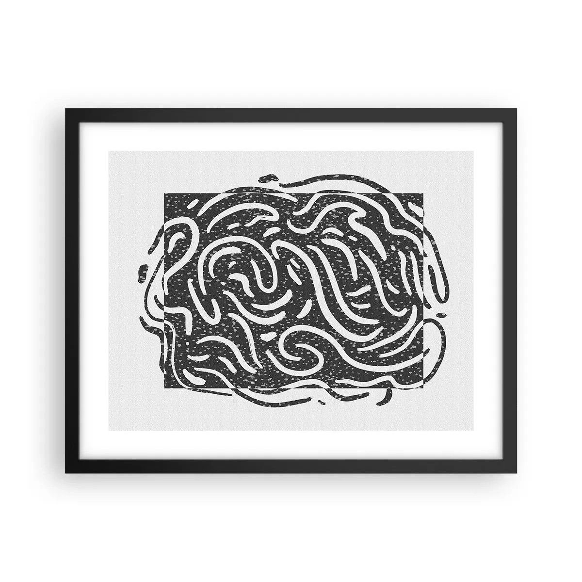 Poster in einem schwarzem Rahmen - Abstraktion: Freudentanz - 50x40 cm