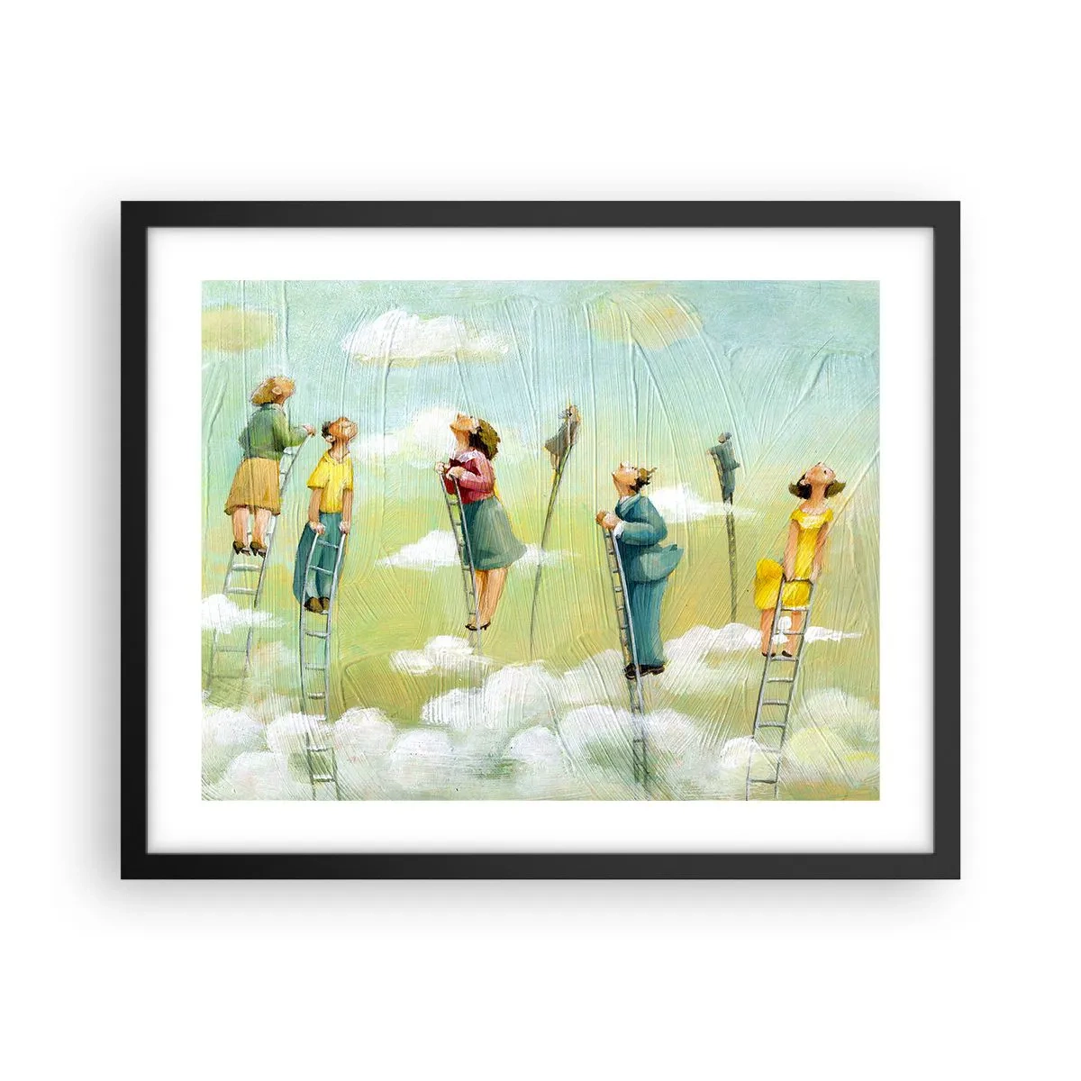 Poster in einem schwarzem Rahmen - Hinter deinem Traum - 50x40 cm