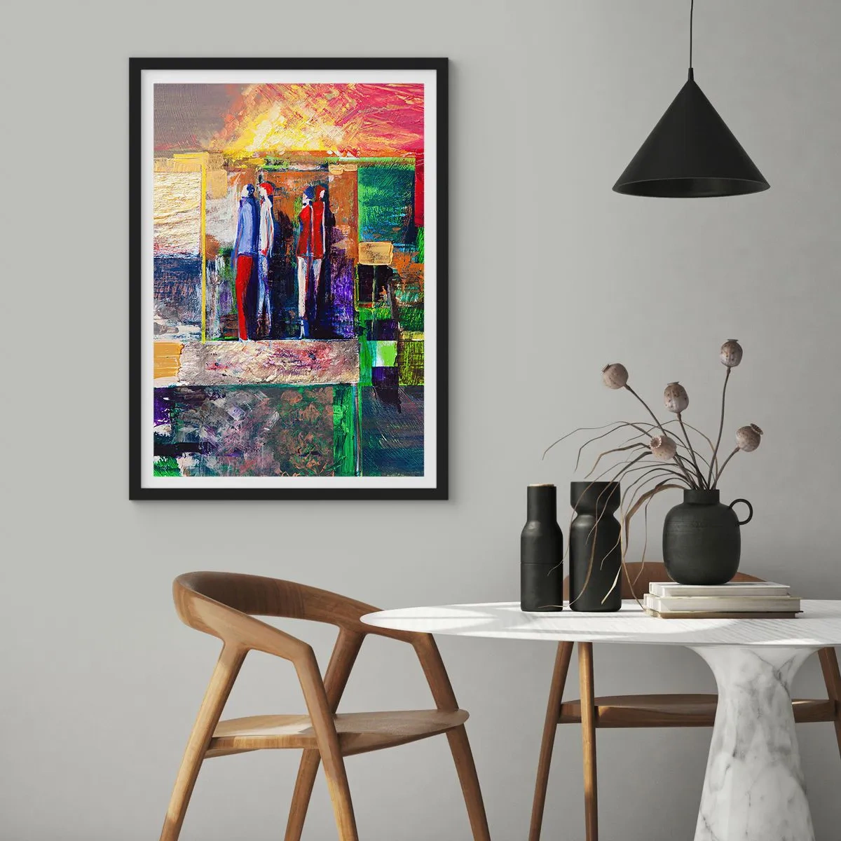 Poster in einem schwarzem Rahmen - Beziehungen und Emotionen - 40x50 cm