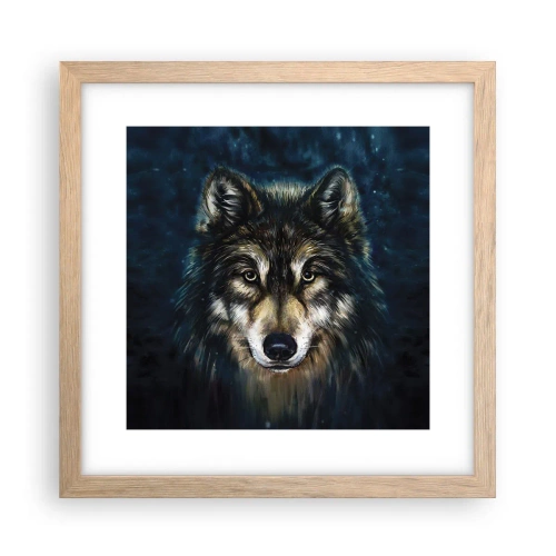 Poster in einem Rahmen aus heller Eiche - Alpha? Und Omega - 30x30 cm