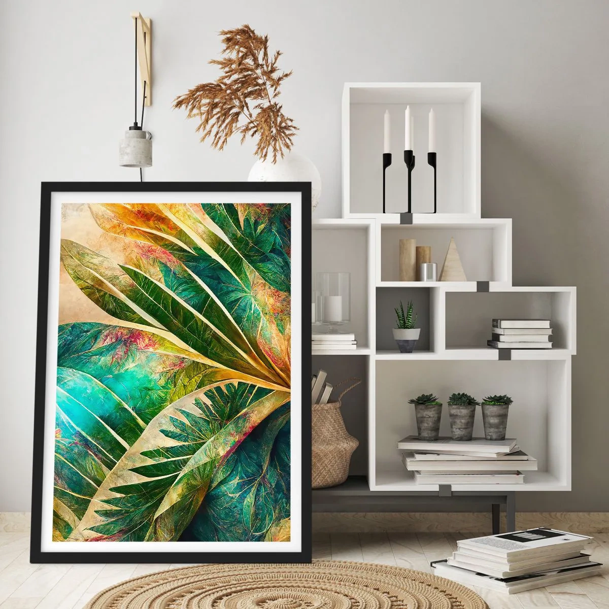 Poster in einem schwarzem Rahmen - Farben der Tropen - 30x40 cm