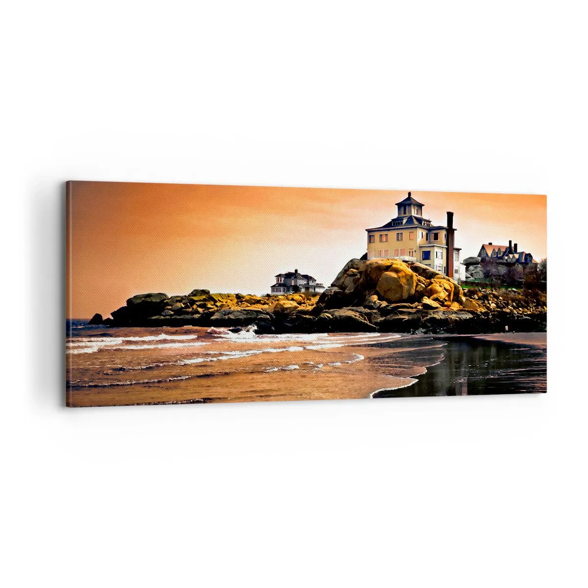 Bild auf Leinwand - Leinwandbild - Eleganz der Westküste - 100x40 cm