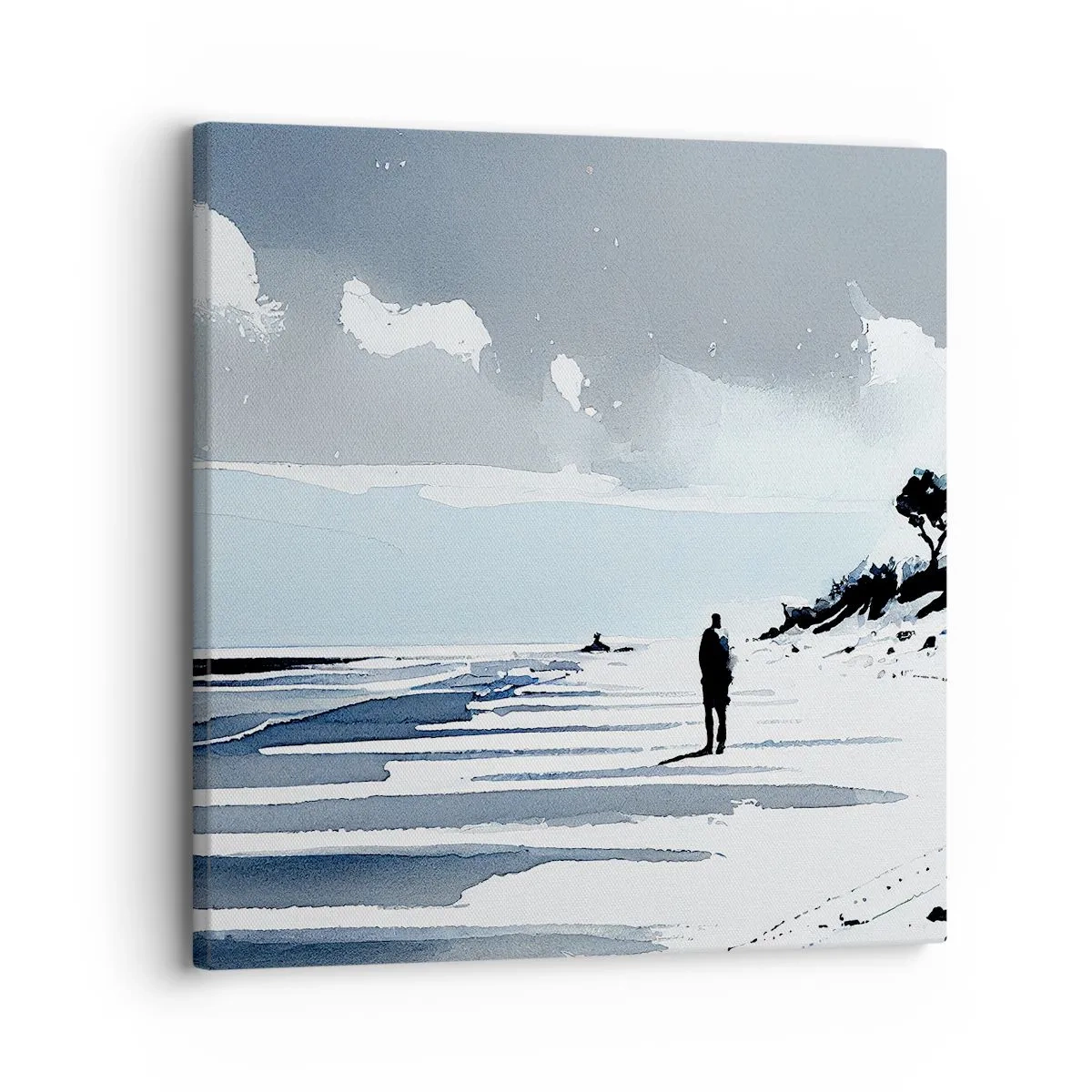 Bild auf Leinwand - Leinwandbild - Allein sein - 30x30 cm