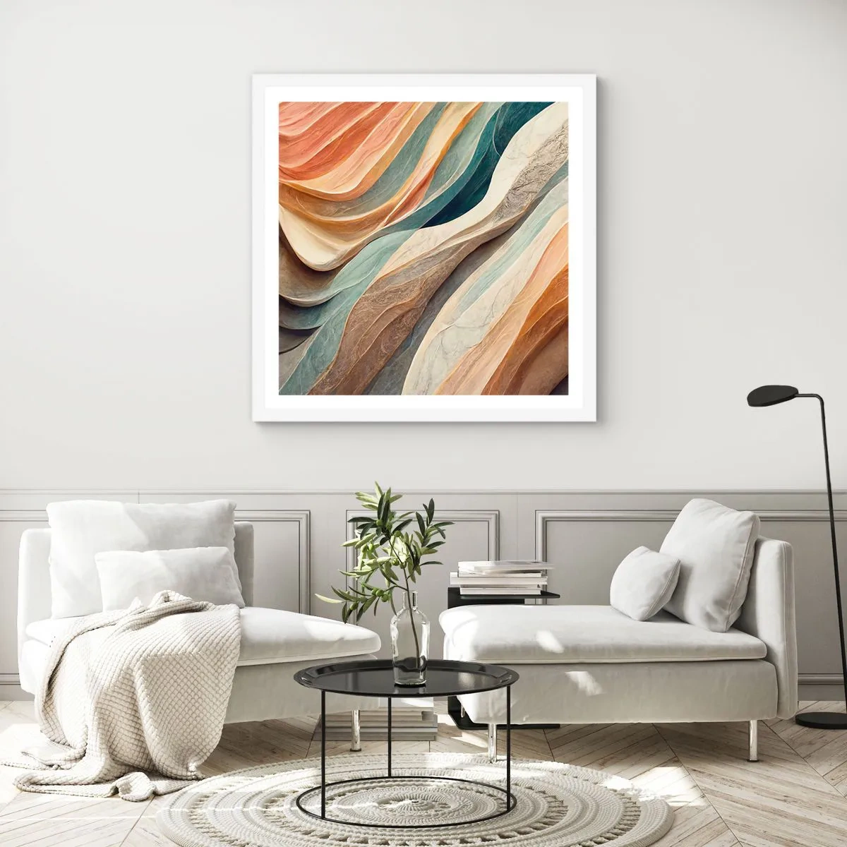 Poster in einem weißen Rahmen - Moment vor der Veränderung - 40x40 cm