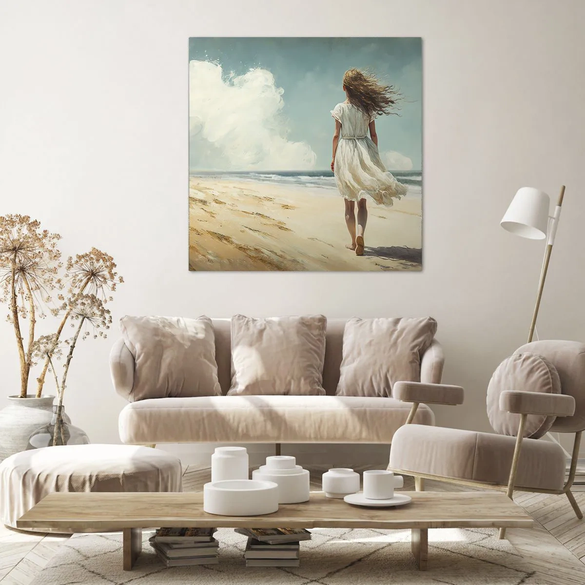 Bild auf Leinwand - Leinwandbild - Der Sonne und dem Wind begegnen - 40x40 cm