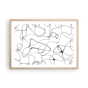 Poster in einem Rahmen aus heller Eiche - Lebenswege, Wechselfälle - 70x50 cm