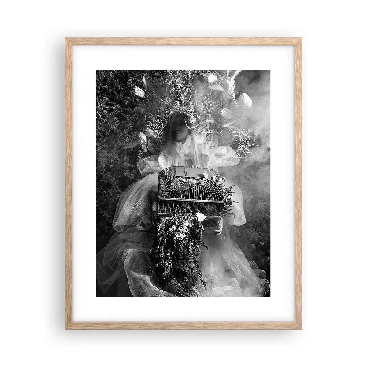 Poster in einem Rahmen aus heller Eiche - Mutter selbst - Natur - 40x50 cm