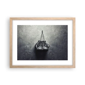 Poster in einem Rahmen aus heller Eiche - Zeit des Kampfes und Zeit des Friedens - 40x30 cm