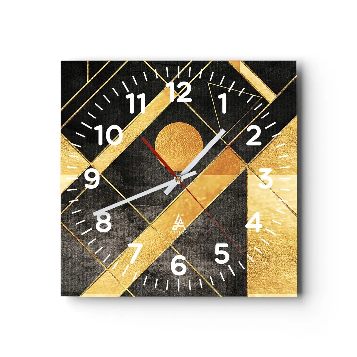 Wanduhr - Glasuhr - Die Sonne der Wüste - 40x40 cm