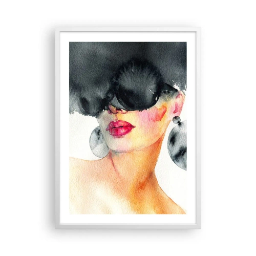 Poster in einem weißen Rahmen - Das Geheimnis der Eleganz - 50x70 cm