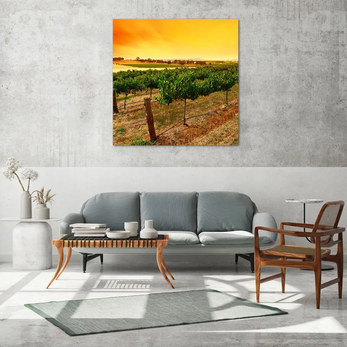 Glasbild - Bild auf glas - Holen Sie sich einen Drink von der Sonne - 40x40 cm
