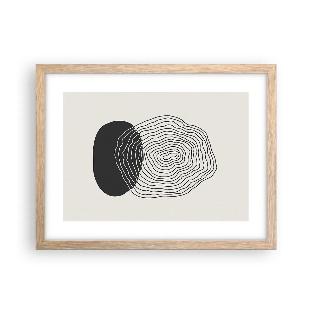 Poster in einem Rahmen aus heller Eiche - Dauer und Schwingung - 40x30 cm
