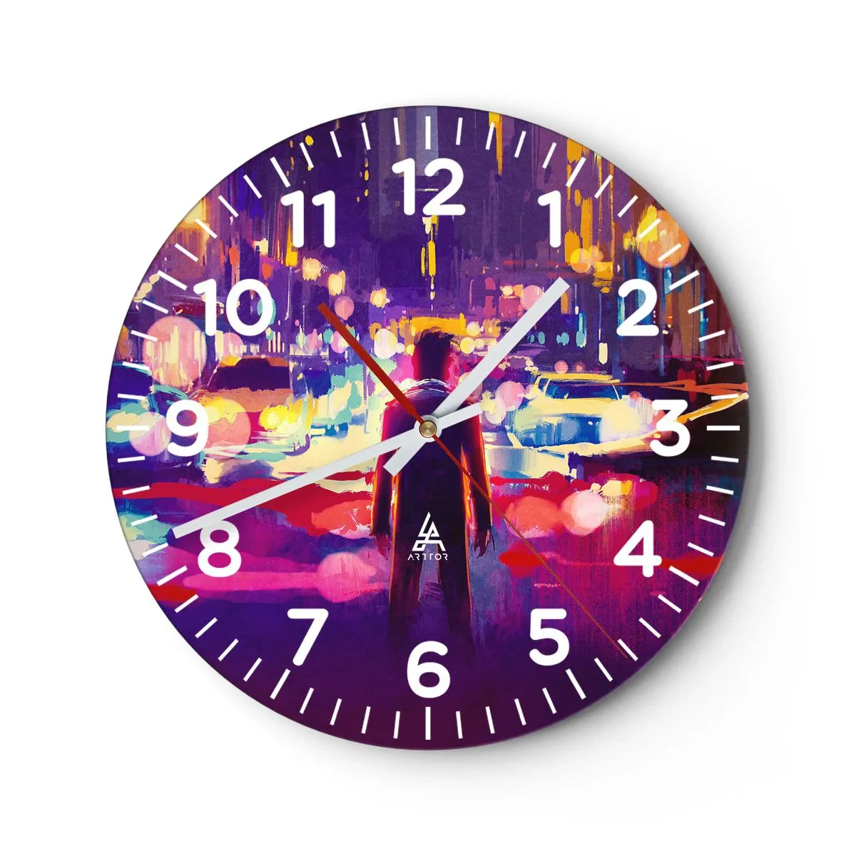 Wanduhr - Glasuhr - Eingetaucht in das Licht - 40x40 cm