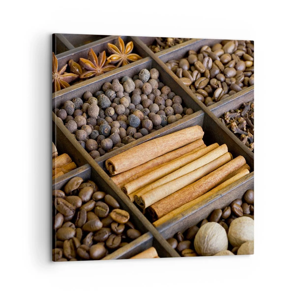 Bild auf Leinwand - Leinwandbild - Eine Fundgrube an Aromen - 60x60 cm