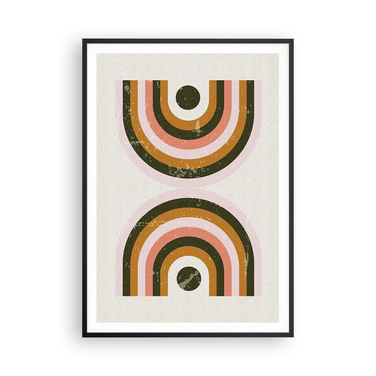 Poster in einem schwarzem Rahmen - Zwillingsabstraktion - 70x100 cm