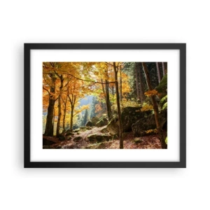 Poster in einem schwarzem Rahmen - Zeit zum Entspannen - 40x30 cm