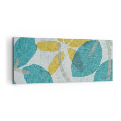 Bild auf Leinwand - Leinwandbild - Unter den azurblauen Blättern - 100x40 cm