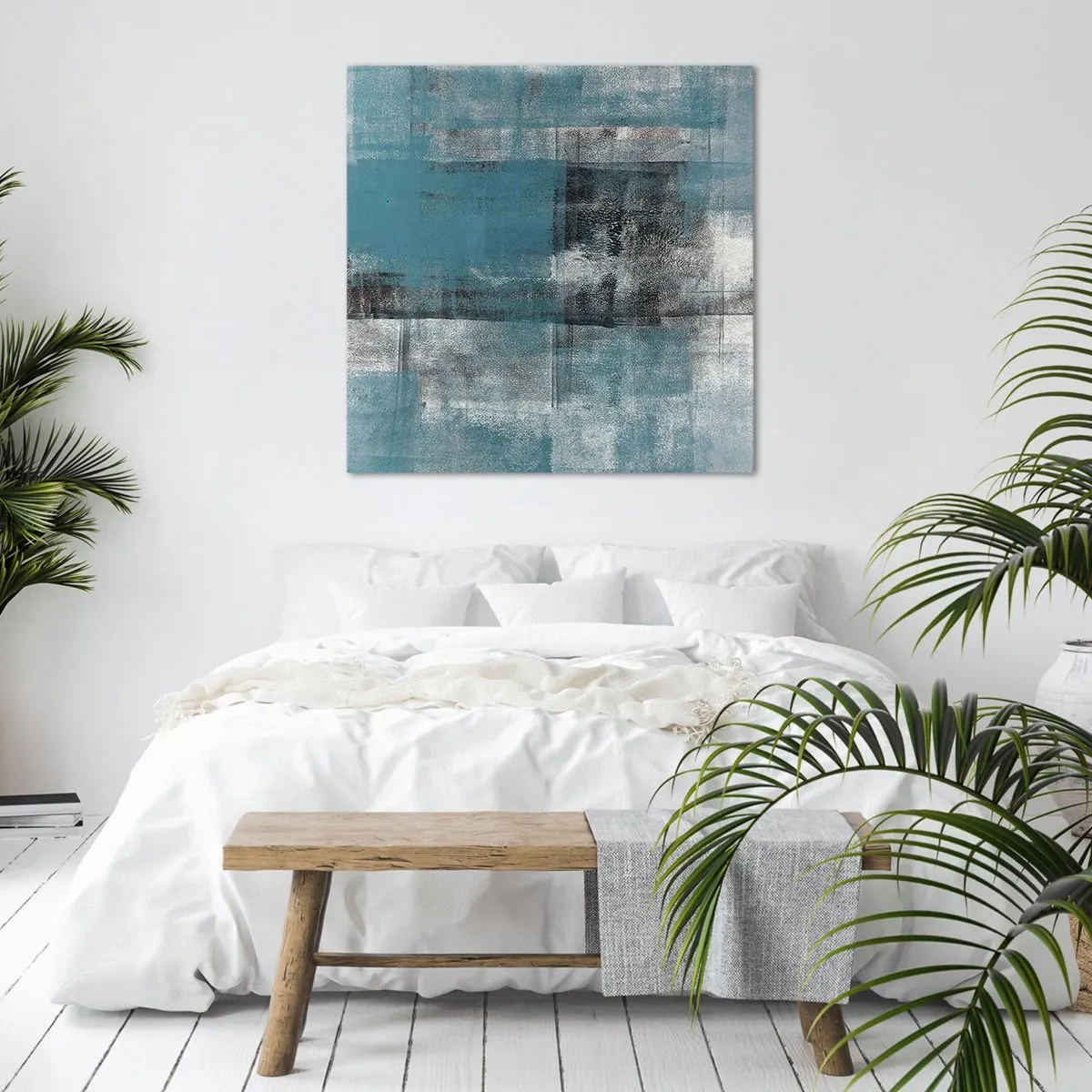 Bild auf Leinwand - Leinwandbild - Wasser und Luft - 40x40 cm