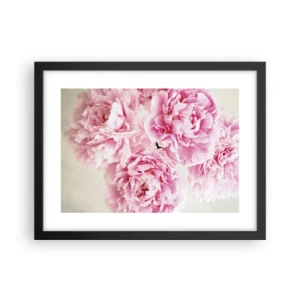 Poster in einem schwarzem Rahmen - In rosa Glamour - 40x30 cm