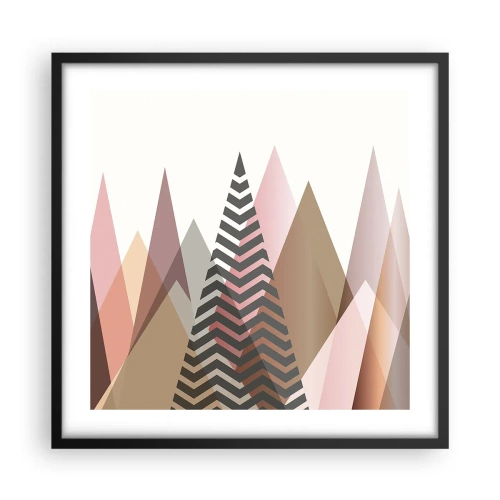 Poster in einem schwarzem Rahmen - Pyramidale Aussicht - 50x50 cm