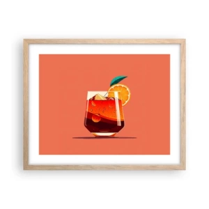 Poster in einem Rahmen aus heller Eiche - Sommerliche Erfrischung - 50x40 cm