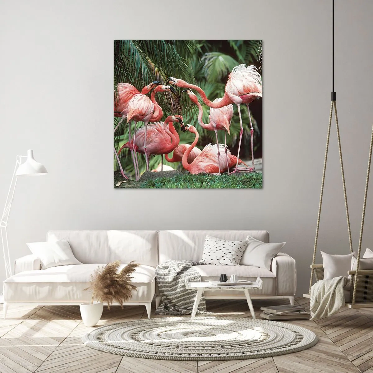 Bild auf Leinwand - Leinwandbild - Nachmittagsklatsch - 60x60 cm