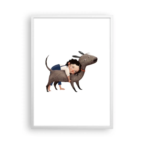 Poster in einem weißen Rahmen - Beste Freunde - 50x70 cm