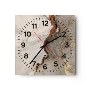 Wanduhr - Glasuhr - An der Grenze der Farben - 30x30 cm