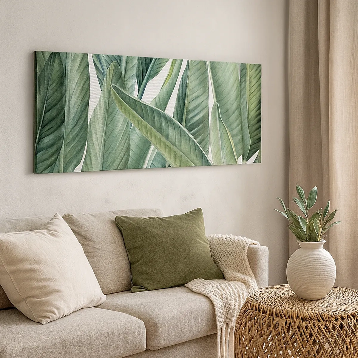 Bild auf Leinwand - Leinwandbild - An und für sich Grün - 30x30 cm