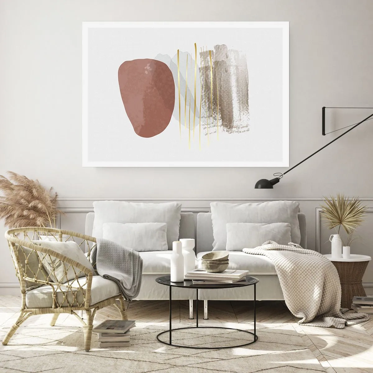 Poster - Abstrakte Kolonnade - 91x61 cm