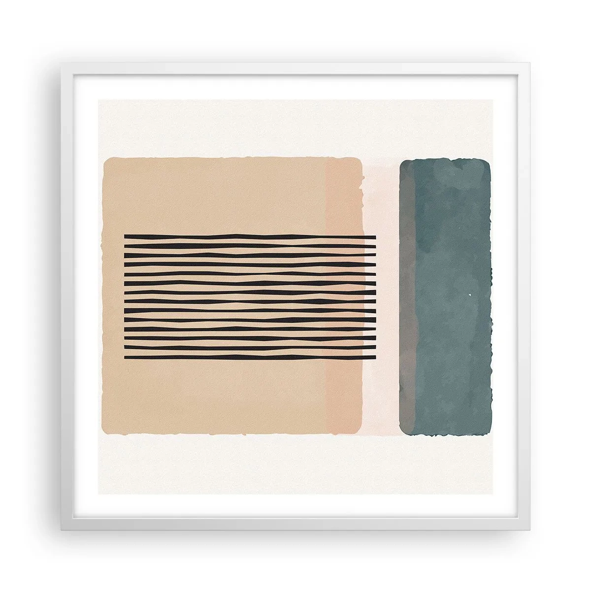 Poster in einem weißen Rahmen - Alles ist in Ordnung - 60x60 cm