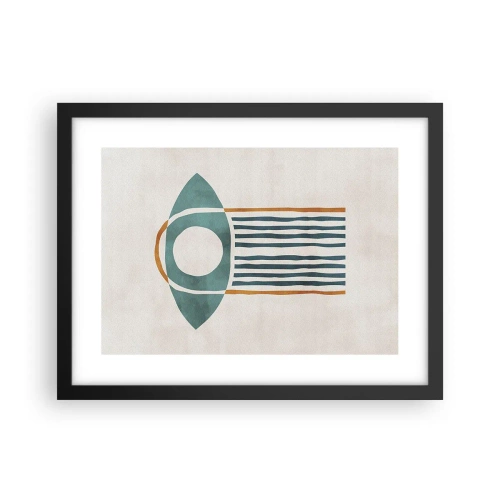 Poster in einem schwarzem Rahmen - Zeichen und Rituale - 40x30 cm