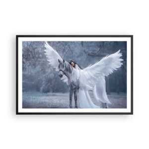 Poster in einem schwarzem Rahmen - Ein inspirierter Moment - 91x61 cm