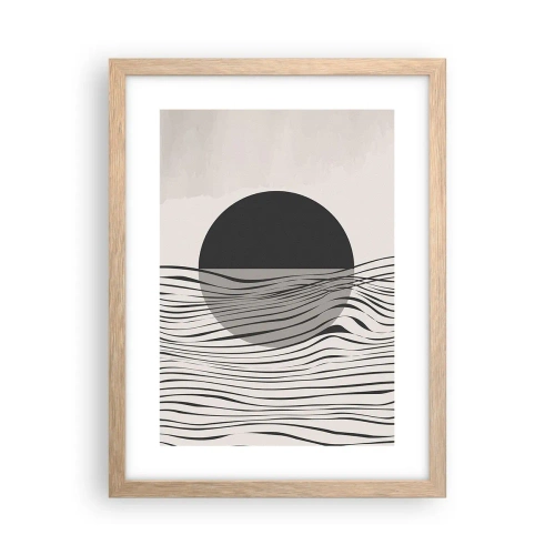 Poster in einem Rahmen aus heller Eiche - Halbe Komposition - 30x40 cm