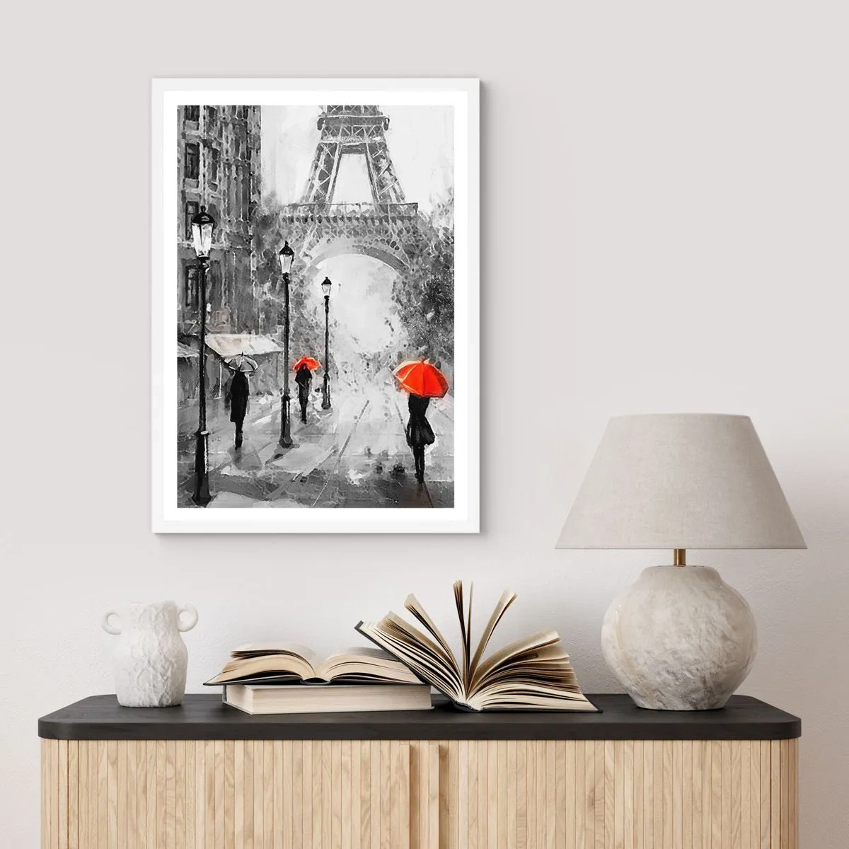 Poster in einem weißen Rahmen - Alle Wege führen zu ihr - 40x50 cm