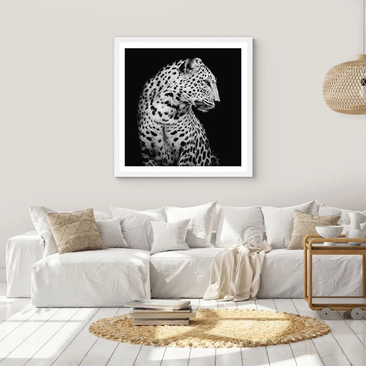 Poster in einem weißen Rahmen - Rechtes Profil perfekt! - 60x60 cm