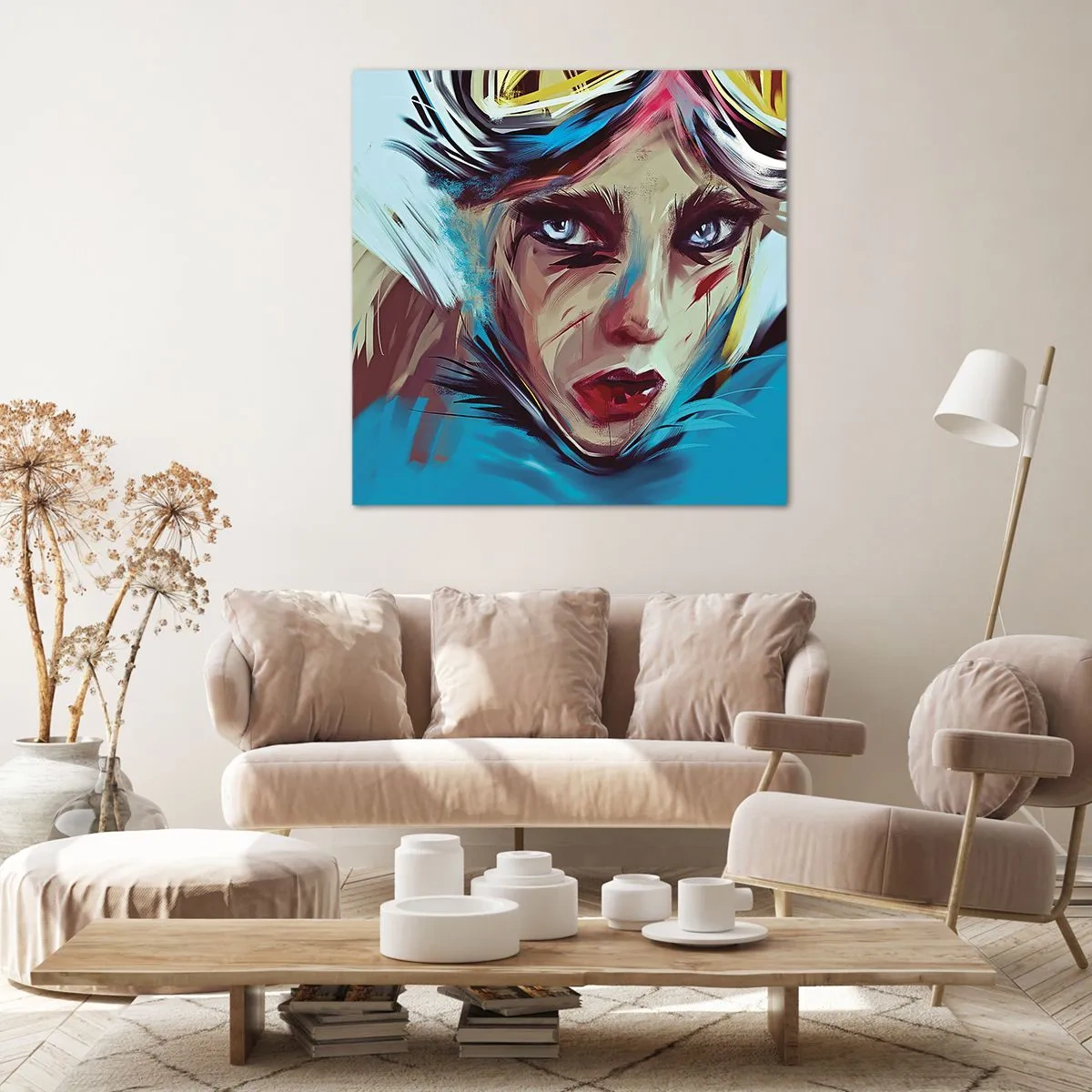 Bild auf Leinwand - Leinwandbild - Strassenkämpferin - 70x70 cm