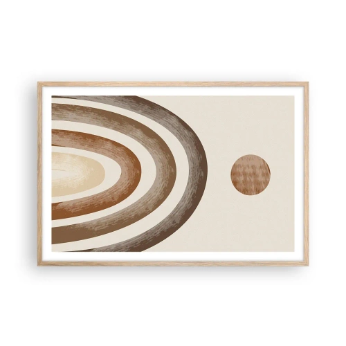 Poster in einem Rahmen aus heller Eiche - In einer weit entfernten Galaxie - 91x61 cm