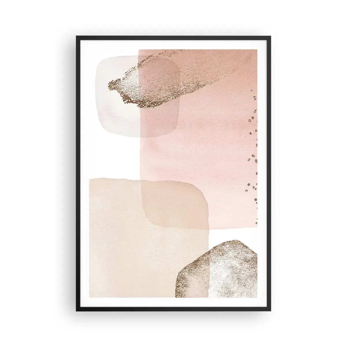 Poster in einem schwarzem Rahmen - Ein Blick durch die Farbe - 70x100 cm