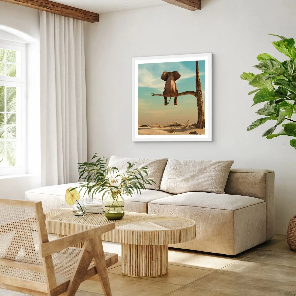 Poster in einem weißen Rahmen - Neuer Blickwinkel - 40x40 cm