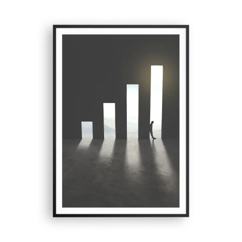 Poster in einem schwarzem Rahmen - Erfolg – Impression - 70x100 cm
