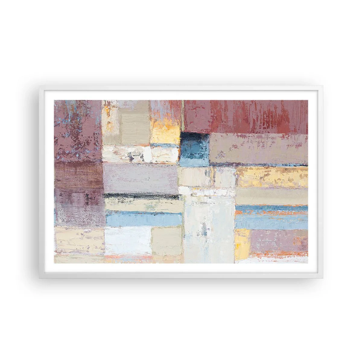 Poster in einem weißen Rahmen - Ruhe der Geometrie - 91x61 cm