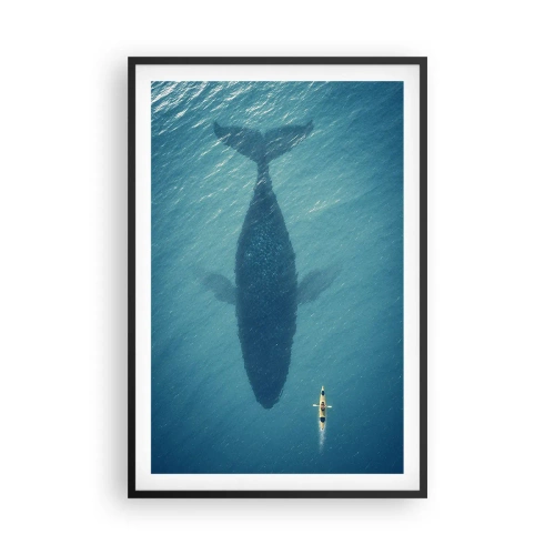 Poster in einem schwarzem Rahmen - Treffen am Meer - 61x91 cm