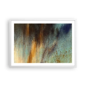 Poster in einem weißen Rahmen - Eine nicht zufällige farbenfrohe Komposition - 70x50 cm