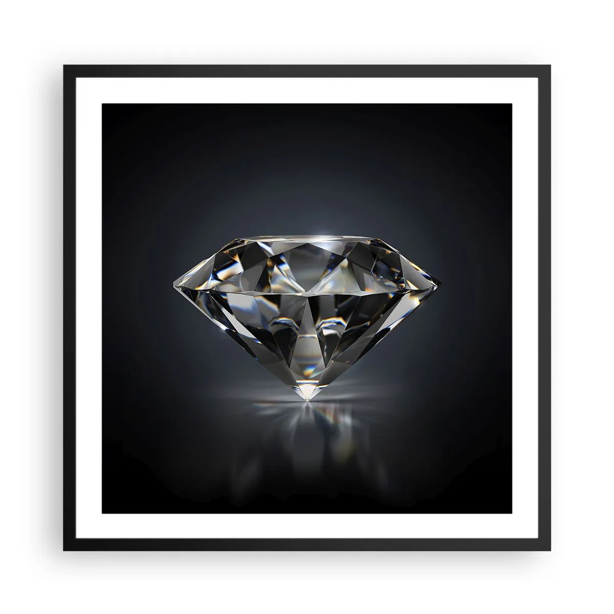 Poster in einem schwarzem Rahmen - Beste Freundin - 60x60 cm