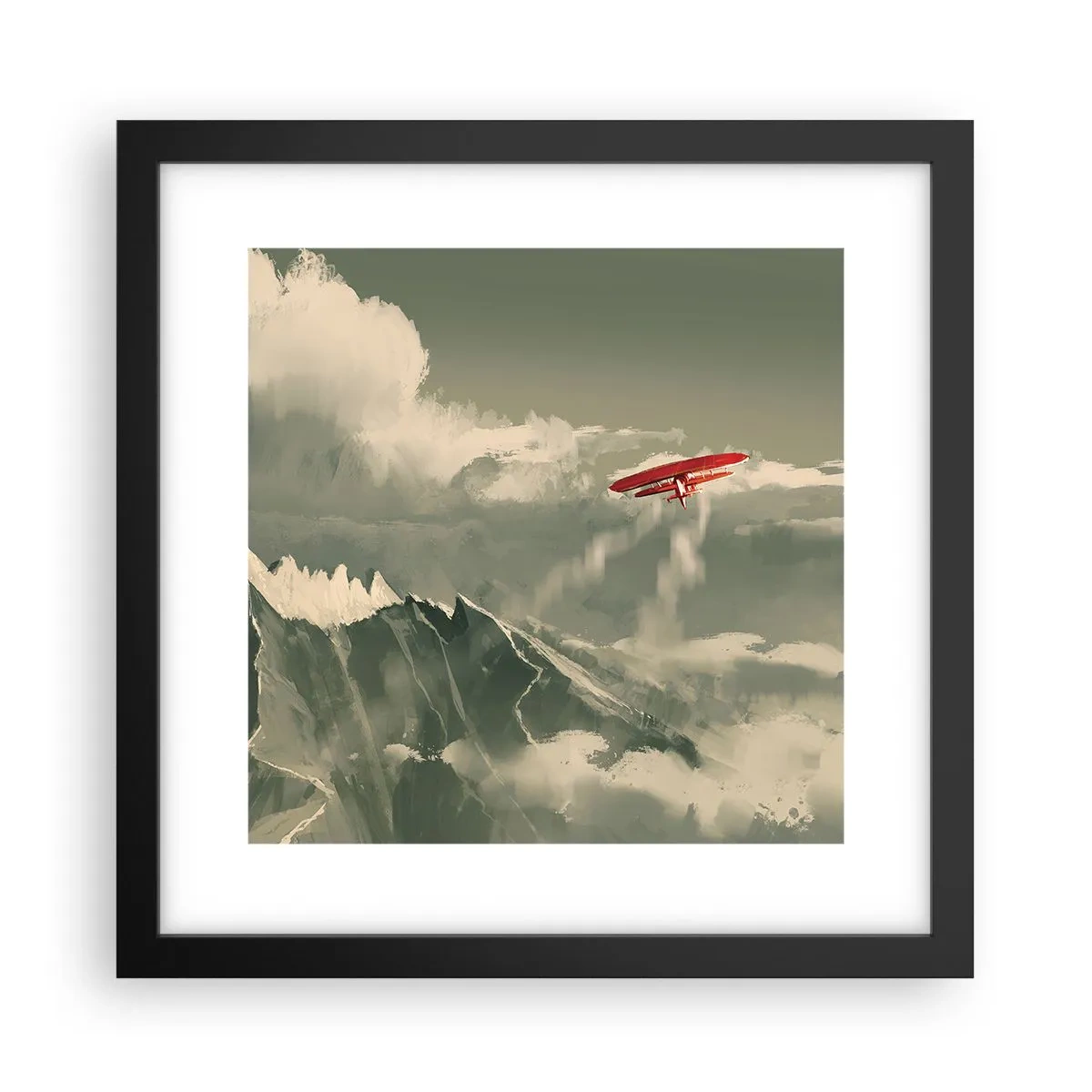 Poster in einem schwarzem Rahmen - Furchtloser Pionier - 30x30 cm