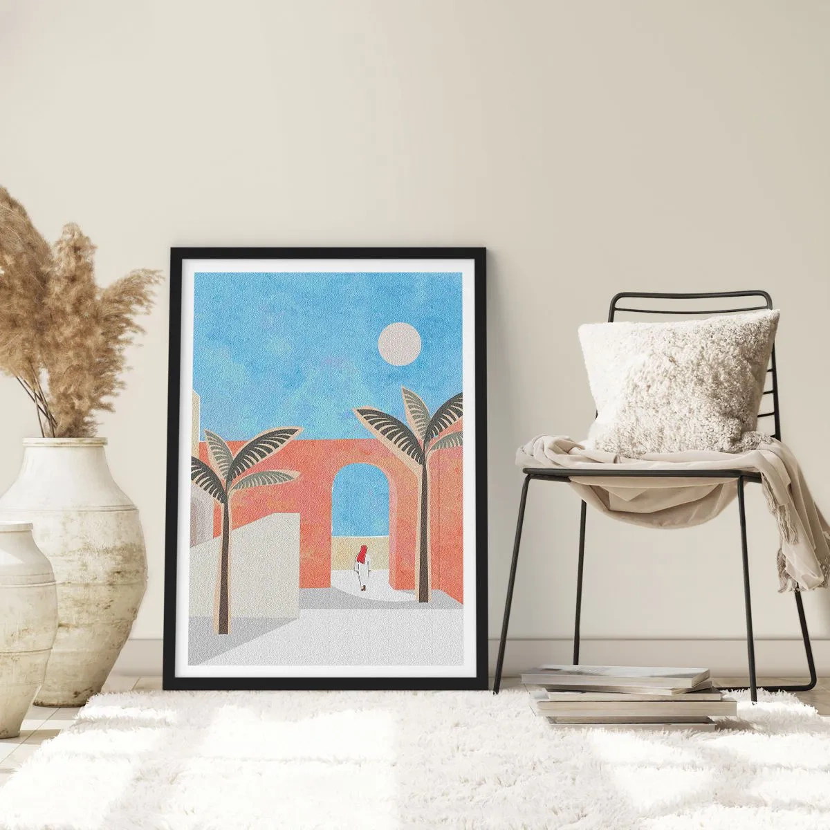 Poster in einem schwarzem Rahmen - Arabischer Tag - 61x91 cm