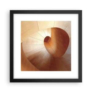Poster in einem schwarzem Rahmen - Architektonische Serpentine - 30x30 cm