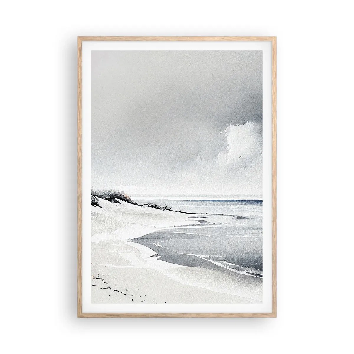 Poster in einem Rahmen aus heller Eiche - Für immer zusammen - 70x100 cm