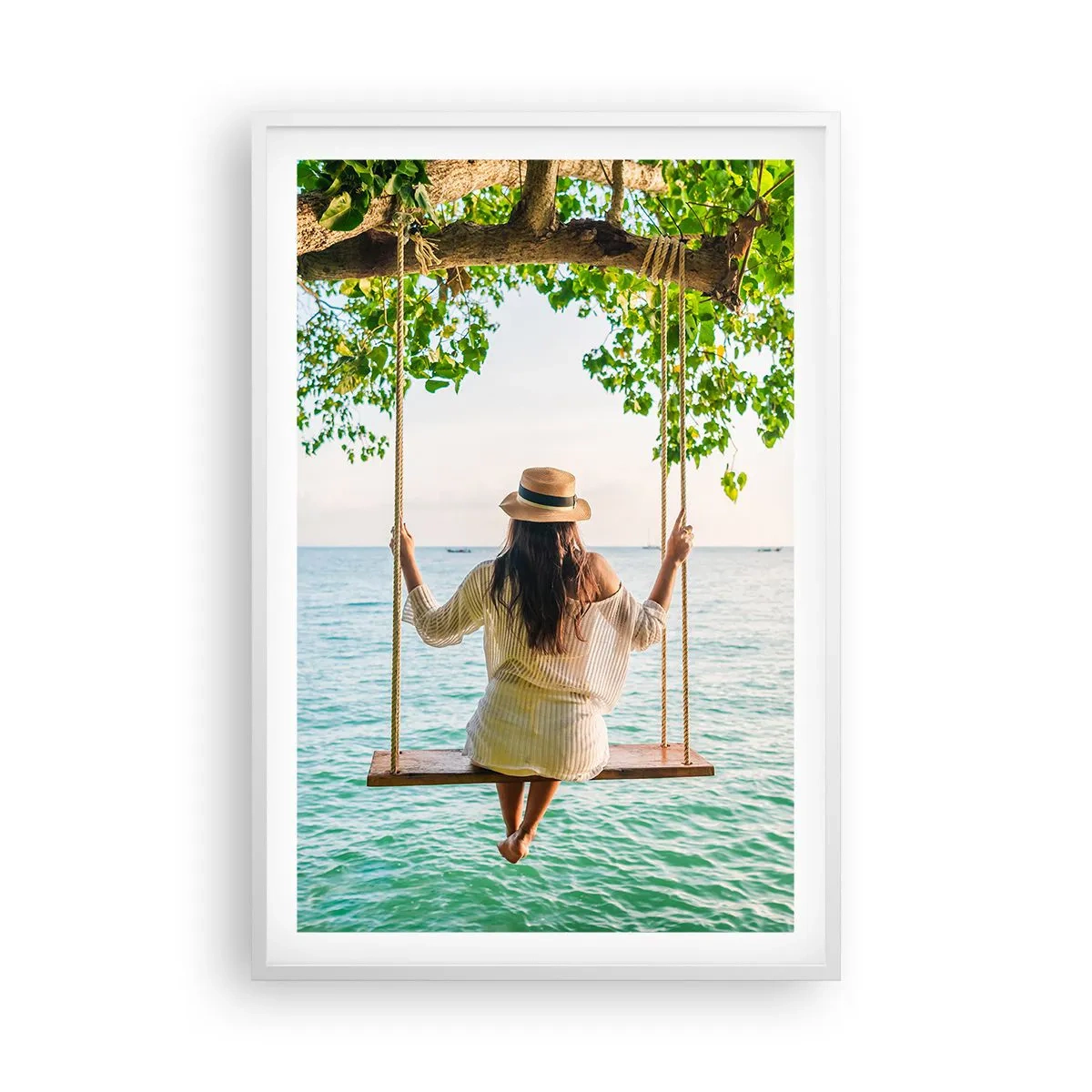 Poster in einem weißen Rahmen - Das Leben ist wunderschön - 61x91 cm